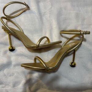 Elegant Gold Women's Heels